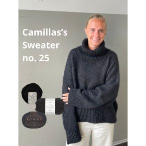 Sweater no. 25 strikkekit - Rowan Felted Tweed / mohair version str. XS-S