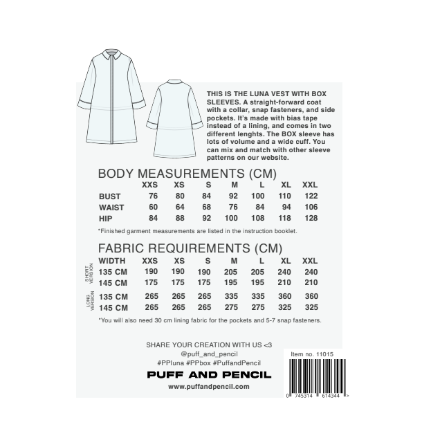 LUNA VEST x BOX SLEEVES  - Puff and Pencil