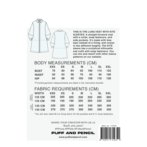 LUNA VEST x KITE SLEEVES - Puff and Pencil