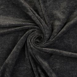 Bomuldsvelour i mrkegr fv. 7002 - pr. 0,25 meter