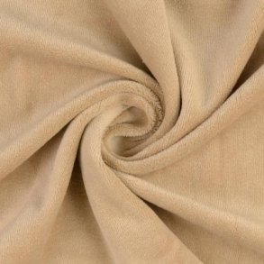 Bomuldsvelour i beige fv. 5006 - pr. 0,25 meter
