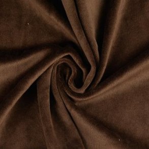 Bomuldsvelour i brun fv. 5007 - pr. 0,25 meter