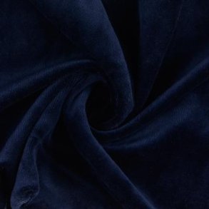 Bomuldsvelour i marinebl� fv. 5026 - pr. 0,25 meter 