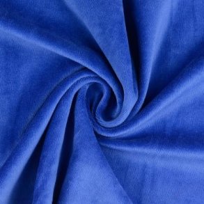 Bomuldsvelour i Royal bl� fv. 5027 - pr. 0,25 meter