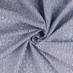 Bomuldstof i striber med broderi anglaise - pr. 0,25 m