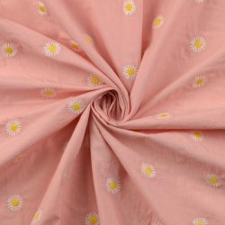 Bomuldsstof med margueritter pr 0,25 m