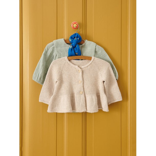 Dina Peplum Cardigan Baby 2407_7 - Sandnes strikkekit