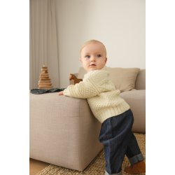 Guernsey sweater baby 2413_01 strikkekit fra Sandnes