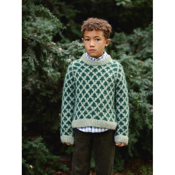 Christmas Tree Sweater Junior 2511_1 - Strikkekit fra Sandnes
