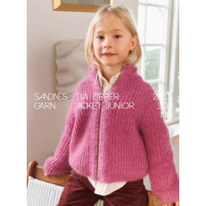 Tia Zipper Jacket Junior 2601_3b - Strikkekit fra Sandnes