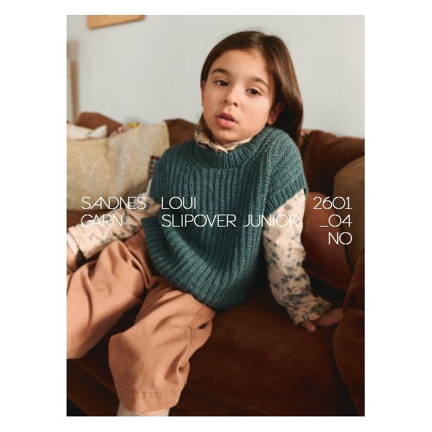 Loui Slipover Junior 2601_4 - strikkekit fra Sandnes