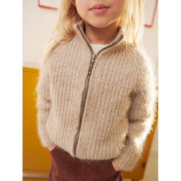 Tia Zipper Jacket Junior 2601_3b - Strikkekit fra Sandnes