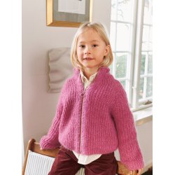 Tia Zipper Jacket Junior 2601_3b - Strikkekit fra Sandnes