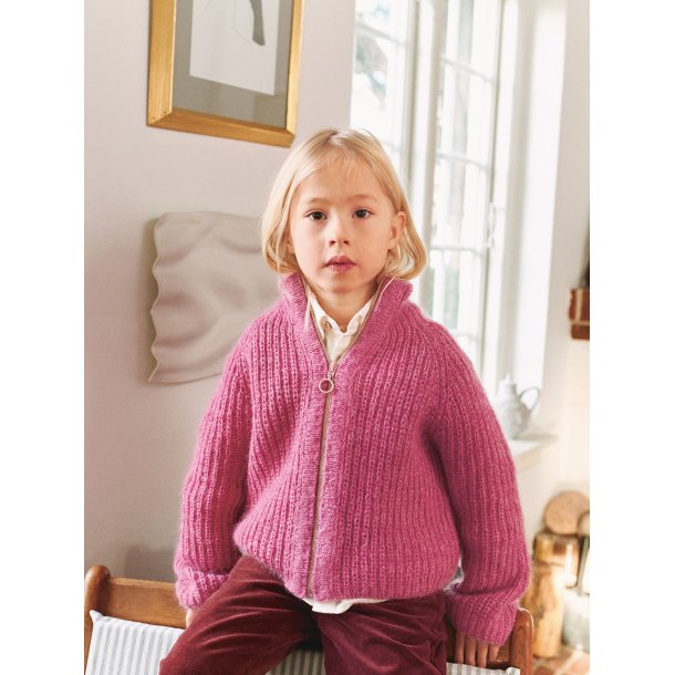 Tia Zipper Jacket Junior 2601_3b - Strikkekit fra Sandnes