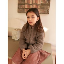 Tia Zipper Jacket Junior 2601_3b - Strikkekit fra Sandnes