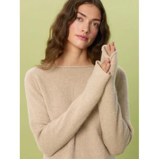 Nola Sweater 2607_02 Cashmere - Strikkekit fra Sandnes
