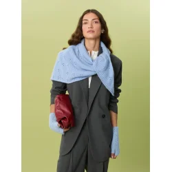 Miu Pointelle Shawl � Strikkekit  Sandnes 2607_3 Cashmere