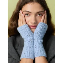 Miu Pointelle Mittens 2607_04 Cashmere - strikkekit fra Sandnes