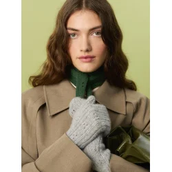 Miu Pointelle Mittens 2607_04 Cashmere - strikkekit fra Sandnes
