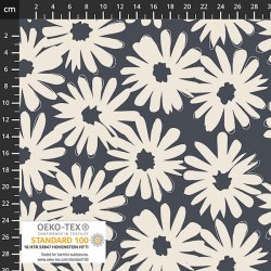 Light &amp; Lush gr baggrund med rhvide blomster pr.0,25 m