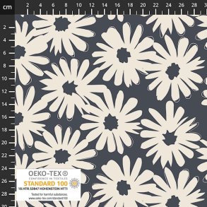 Light & Lush gr baggrund med rhvide blomster pr.0,25 m