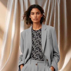 Light &amp; Lush viskosestof med mnster pr 0,25 m