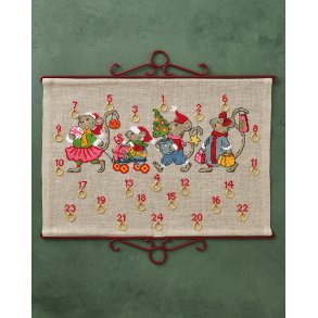 Julekalender musestribe 34-5266 - Broderikit