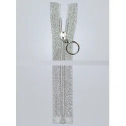 6 mm spiral delbar lurex slv lynls (til Tia Zipper fra Sandnes)