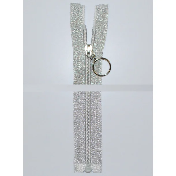 6 mm spiral delbar lurex slv lynls (til Tia Zipper fra Sandnes)