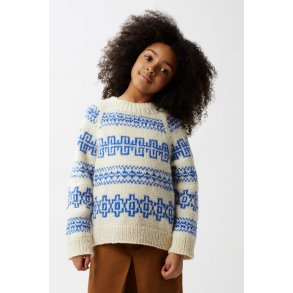 448 Fjre Genser Brn - Strikkekit fra Rauma