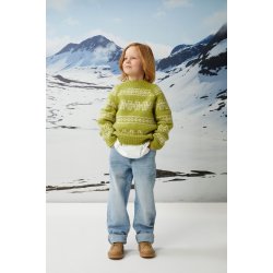 448 Fjre Genser Brn - Strikkekit fra Rauma