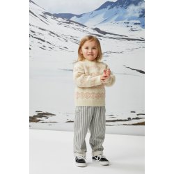 448 Fjre Genser Brn - Strikkekit fra Rauma