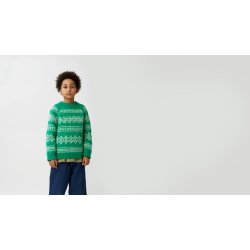 448 Fjre Genser Brn - Strikkekit fra Rauma