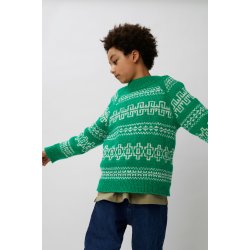 448 Fjre Genser Brn - Strikkekit fra Rauma