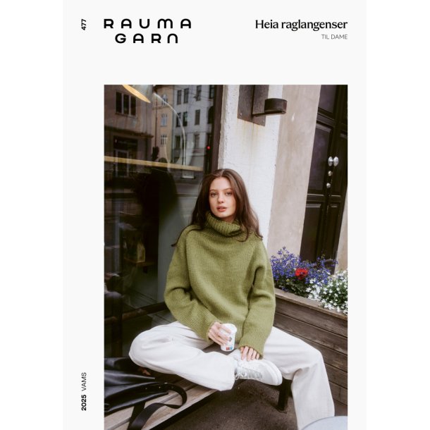 477 Heia raglangenser - Strikkekit fra Rauma