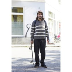 Stripegenser A - Strikkekit fra Rauma str. XS