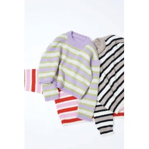 Stripegenser C - Strikkekit fra Rauma 