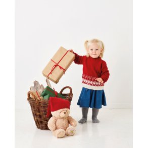 Bluse med Nisser - Strikkekit fra Permin i str. 1-4 r