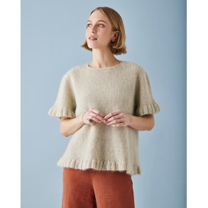 Bluse med flsekanter - Strikkekit by Permin 8941115