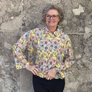 Snitmnster - Line2Line - B1260 Skjortebluse med snket skulder