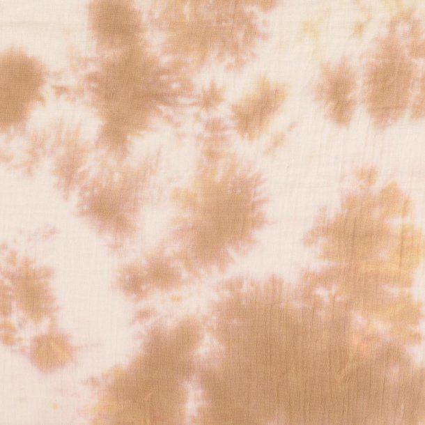 Batik Gauze i beige og hvid - pr. 0,25 m