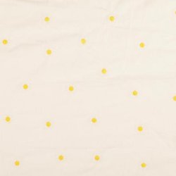 Bomuldsstof i hvid med Marguritter - pr. 0,25m