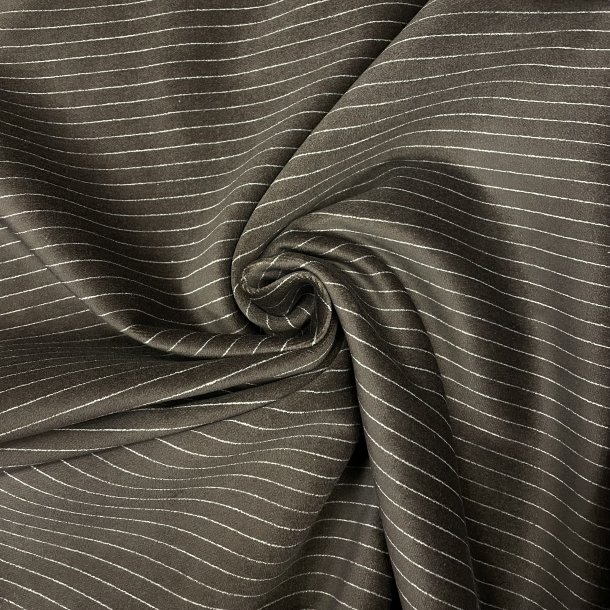 Italiensk Bomuldsvelour med nlestrib i brun pr. 0,25 m