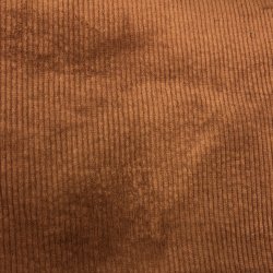 Bredriflet bomuldsfljl i varm brun - pr. 0,25 meter