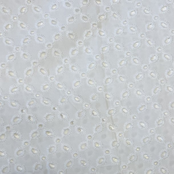 Broderie anglaise med blomster m�nster pr. 0,25 m