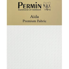 Aida 4,4tr Broderistof hvid 