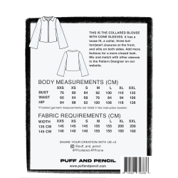 COLLARED BLUSE MED CONE RME - Puff and Pencil