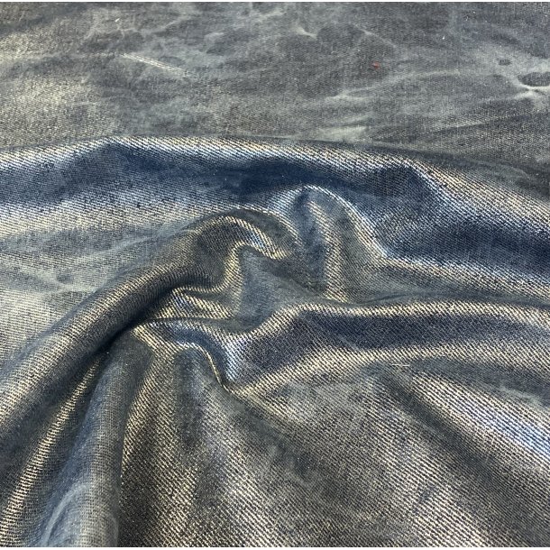 Denimstof med Metalic effekt - pr. 0,25 m