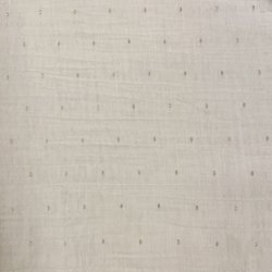 Double Gauze i hvid med metal prikker - pr. 0,25m