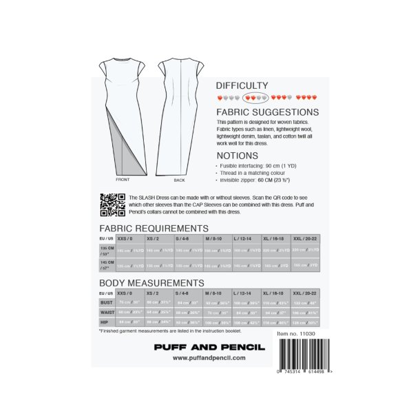 SLASH Dress med Cap Sleeves - Puff and pencil